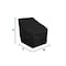 Eevelle MERIDIAN Series, Sectional Armless Chair Cover - Black, 34L x 28W x 30H MDSACS-BLK - alternate 1
